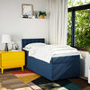vidaXL Boxspring met matras stof blauw 80x200 cm