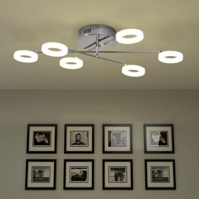 vidaXL LED-plafondlamp met 6 lampen warm wit