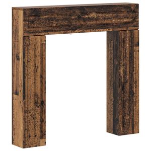 vidaXL Haardomlijsting Oud hout 102 x 18 x 100,5 cm Bewerkt hout
