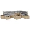 vidaXL Tuin Sofa Set 11 pcs Beige Poly riet