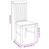 vidaXL Eetkamerstoelen met kussens 2 st massief hout rubber wit
