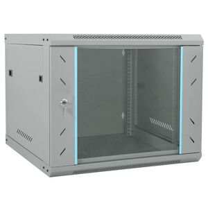 vidaXL Netwerk kabinet met opslag Grijs 60 x 60 x 50 cm Staal