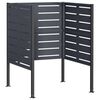 vidaXL Afvalcontainer scherm 85 x 85 x 113 cm Staal Antraciet