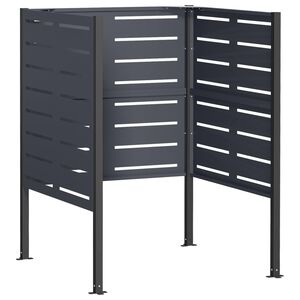 vidaXL Afvalcontainer scherm 85 x 85 x 113 cm Staal Antraciet