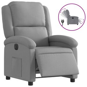 vidaXL Fauteuil elektrisch verstelbaar stof lichtgrijs