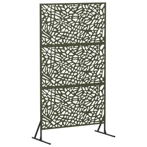 vidaXL Privacyscherm 100 x 50 x 180 cm Staal Olijfgroen