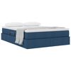 vidaXL Opslag bed met matras met matras Blauw 140 x 200 cm Polyester
