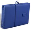 vidaXL Inklapbare massagetafel 4 zones met houten frame (blauw)