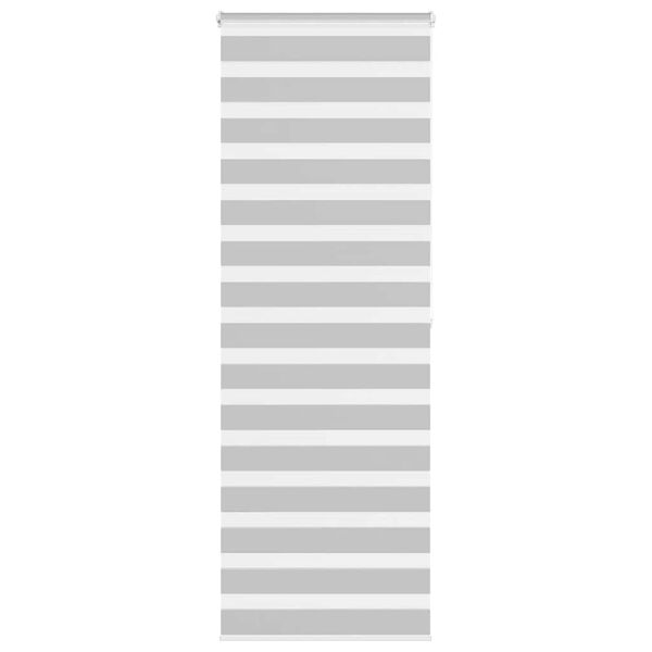 vidaXL Zebra rolgordijn 90x200 cm stofbreedte 85,9 cm lichtgrijs