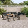 vidaXL Tuin Sofa Set met kussen met opslag met kussen 14 pcs Grijs