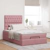 vidaXL Ottoman bed met matrassen 120x190cm fluweel roze