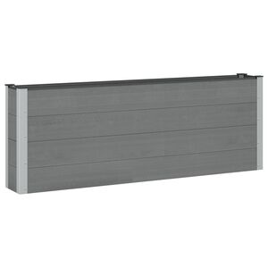 vidaXL Verhoogde plantenbak 2 st Zwart 200 x 30 x 72 cm