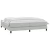 vidaXL Boxspring met matras fluweel lichtgrijs 180x210 cm