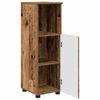 vidaXL Badkamer Kast Oud Hout 30 x 35 x 95 cm Bewerkt hout & Metaal