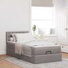 vidaXL Ottoman bed met matras 90x190cm stof taupe
