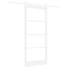 vidaXL Schuifdeur Wit 93 x 211 cm Massief grenenhout en glas