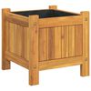 vidaXL Plantenbak met voering 31x31x30 cm massief acaciahout