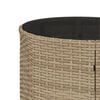 vidaXL 3-delige Loungeset halfrond poly rattan beige