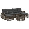 vidaXL Tuinbankenset 7 st Grijs en Donkergrijs poly rattan