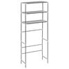 vidaXL Opbergrek voor boven wasmachine 3-laags 69x28x169 cm zilver