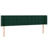 vidaXL Hoofdbord met randen 163x16x78/88 cm fluweel donkergroen