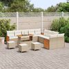vidaXL Tuinbankenset met kussen 14 pcs Beige en Cr&egrave;me