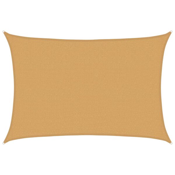 vidaXL Zonnezeil 160 g/m&sup2; rechthoekig 2,5x3,5 m HDPE zandkleurig
