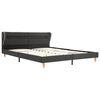 vidaXL Bedframe met LED jute donkergrijs 180x200 cm