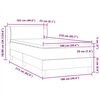 vidaXL Boxspring met matras fluweel roze 100x210 cm