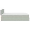 vidaXL Ottoman bed met matras en LED's 140x190cm fluweel lichtgrijs