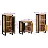 vidaXL Badkamermeubelset met plank 3 pcs Bruin Massief Mango Hout