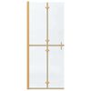 vidaXL Inloop douche wand Goud en transparant 80 x 190 cm Gehard glas