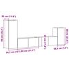 vidaXL 4-delige Tv-meubelset bewerkt hout gerookt eikenkleurig