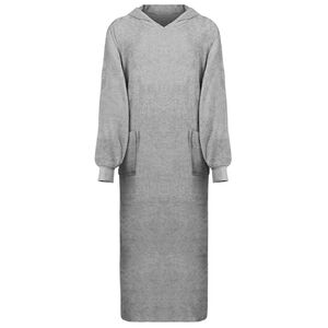 vidaXL Deken hoodie KINN Grijs XXL Katoen