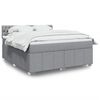 vidaXL Boxspring met matras stof lichtgrijs 180x200 cm