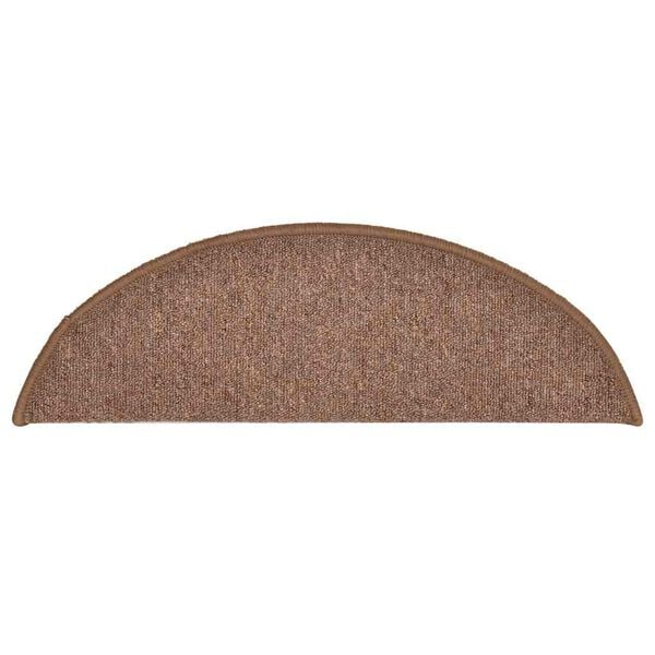 vidaXL Trapmatten 30 st 56x17x3 cm Bruin Halfrond