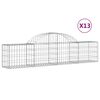 vidaXL Schanskorven 13 st gewelfd 200x30x40/60 cm gegalvaniseerd ijzer