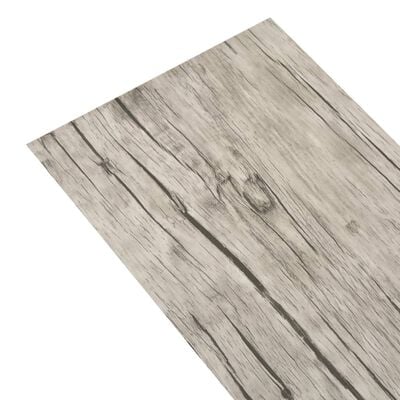 vidaXL Vloerplanken zelfklevend 5,02 m² 2 mm PVC washed eiken