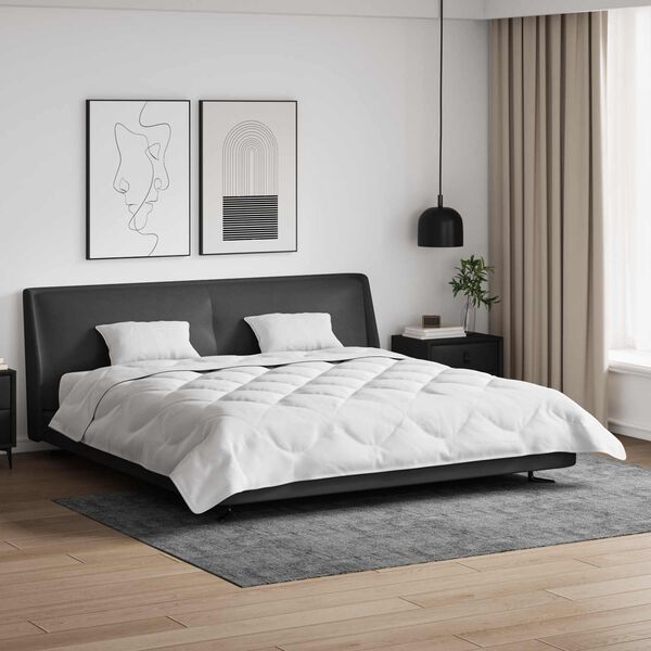 vidaXL Zomer Dekbed met kussen 3 pcs Wit Microfibre