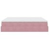 vidaXL Ottoman bed met matrassen 200x200cm fluweel roze