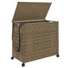 vidaXL Wasmand op wielen 66x35x60 cm rattan