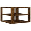 vidaXL Salontafel 58x58x40 cm bewerkt hout gerookt eikenkleurig