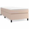 vidaXL Boxspring met matras kunstleer cappuccinokleurig 90x190 cm