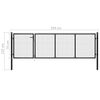 vidaXL Tuinpoort staal 350x75 cm antraciet