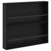 vidaXL Tijdschrift Rek Zwart Eiken 80 x 12 x 70 cm Bewerkt hout