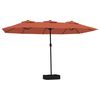 vidaXL Parasol dubbel dak 449x265 cm terracottakleurig