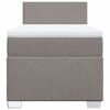 vidaXL Boxspring met matras stof taupe 90x200 cm