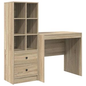 vidaXL Bureau met lade 2 pcs Sonoma Eiken