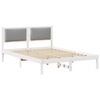 vidaXL Bedframe Lichtgrijs 135 x 190 cm Massief grenenhout