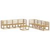 vidaXL Buiten bankenset 9 pcs Wit 59 x 59 x 37 cm Massief Acaciahout